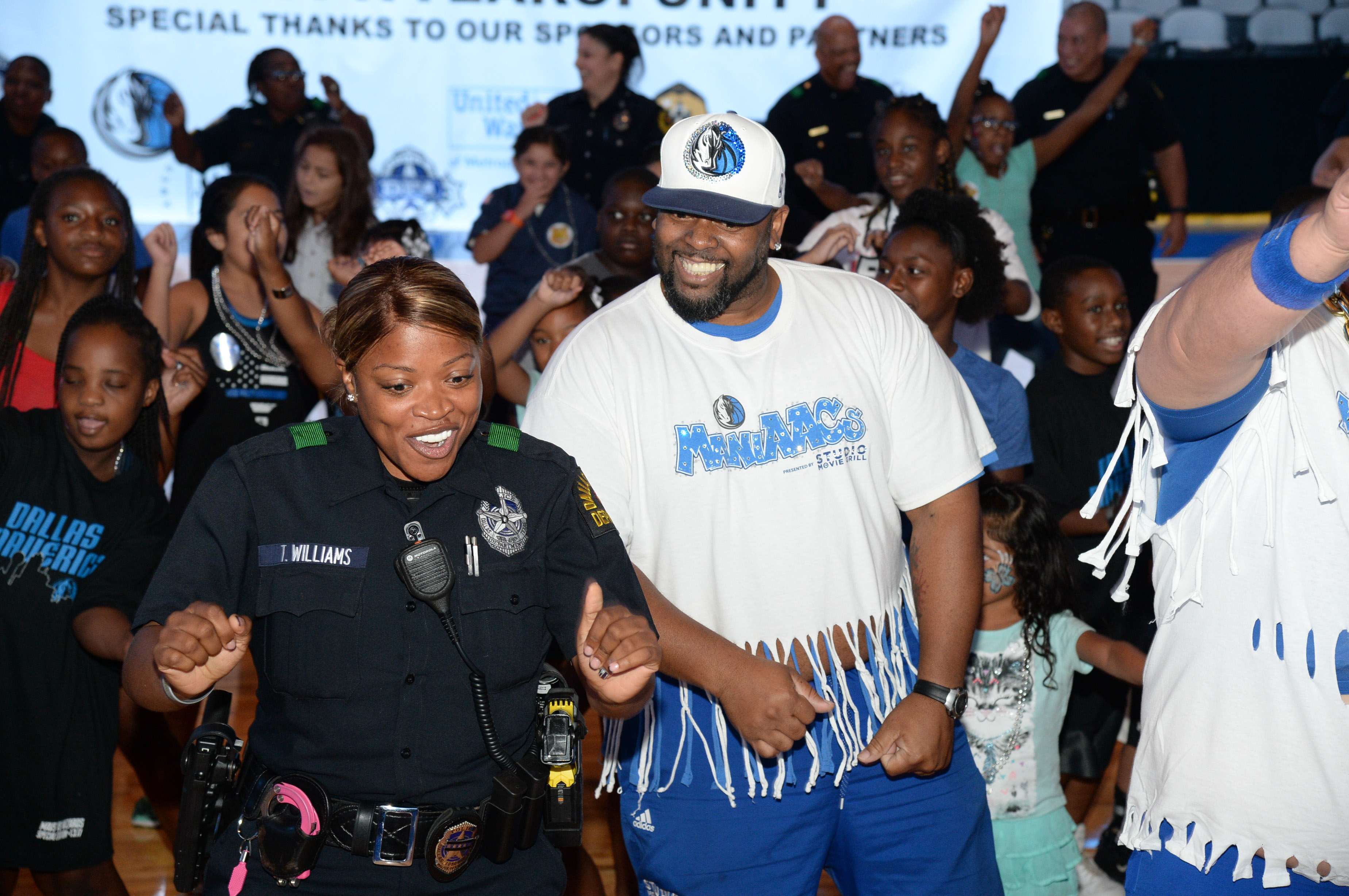 Together We Heal community dance, Dallas Police Department, Mavs ManiAACs, American Airlines Center